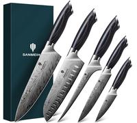 SET COLTELLI CUCINA PROFESSIONALI 5 PEZZI COLTELLI GIAPPONESI ACCIAIO IN POLVERE