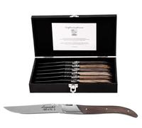 SET COLTELLI DA BISTECCA LUXURY LINE 6 PEZZI LAMA AFFILATA MANICO IN LEGNO MISTO
