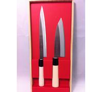 Set coltelli da cucina giapponesi 2 pezzi Sushi Yanagiba Sushi Sashimi Made i...