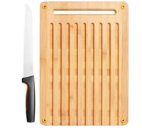 SET COLTELLO DA PANE + TAGLIERE FISKARS - FORMA FUNZIONALE