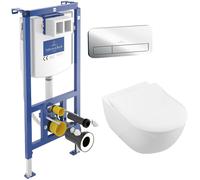Set combi-pack set con copriwater Villeroy & Boch Subway 2.0 5614R201, modulo di installazione Villeroy & Boch ViConnect 92242700, 92249061