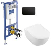 Set combi-pack set con copriwater Villeroy & Boch Subway 2.0 5614R2R1, modulo di installazione Villeroy & Boch ViConnect 92242700, 922490AN
