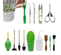 Set combinato da giardinaggio: strumenti manuali da giardino, kit di strumenti per terreno e piantagione con impugnatura ergonomica, per potatura multiuso, strumenti per la cura delle piante
