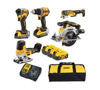 Set combinato Dewalt 18V 6 pezzi in una borsa 3x5,0 Ah DCK502P3