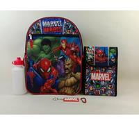Set Combinato Di 5 Pezzi Marvel: Zaino, Borsa Per Il Pranzo, Bottiglia D'Acqua