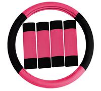 Set combinato di coprivolante universale FH Group Modernistic e cuscinetti per cintura di sicurezza, adatto alla maggior parte delle auto SUV, ro