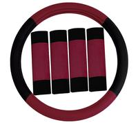 Set combinato di coprivolante universale FH Group Modernistic e cuscinetti per cintura di sicurezza, adatto alla maggior parte delle auto SUV Bor