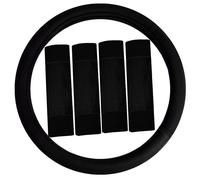 Set combinato di coprivolante universale FH Group Modernistic e cuscinetti per cintura di sicurezza, adatto alla maggior parte delle auto e SUV,