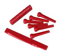 Set Combinato Di Dadi E Dadi In Plastica Rossa Con Sella E Ponte Per Chitarra Acustica Classica Accessori Dado per chitarra