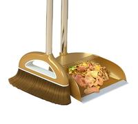 Set Combinato di Scopa Dustpan-Panna di Polvere a Manico Lungo, spazzatore per Capelli Antiaderente, Scopa, Filtro a Forma di Pettine, Strumento di Pulizia Multiuso | Cleaner per Pavimenti per