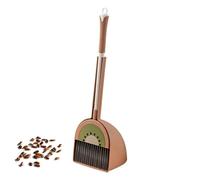 Set combinato di scopa piccola con paletta | Strumento da cucina a forma di frutta, piccolo set di aiutanti per la casa, strumenti per la pulizia della casa per ragazzi e ragazze