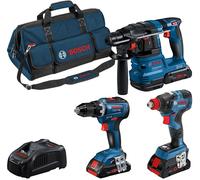 Set combinato GSR 18V-55 + GDX 18V-200 + GBH 18V-22 blu 3x ProCORE18V 4.0Ah