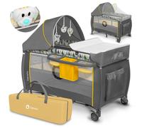 Set combinato lettino da viaggio 4 in 1 letto con box fasciatoio dalla...