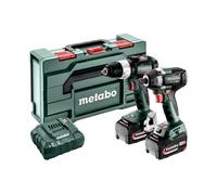 Metabo BSLBL+SSWLT300BL - Taladro atornillador inalámbrico, llave de impacto inalámbrica + batería, cargador