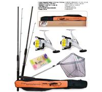 Set Combo Lineaeffe Spin 2 Canne + 2 Mulinelli + Retino + Artificiali + Custodia