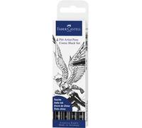 Faber-Castell Set 4 Pitt Artist Pen Comic neri