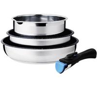 Set compatto Maestro composto da 2 padelle e una casseruola con manico removibil