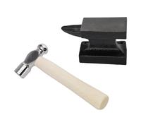 Set compatto per la lavorazione dei metalli: ghisa per incudine 14x23x5 cm + mar