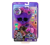 POLLY POCKET MONSTER HIGH - SET MOSTRAMICHE, PLAYSET SCUOLA SUPERIORE CON 3 MICRO BAMBOLE MONSTER HIGH E 10 ACCESSORI DA PAURA INCLUSI