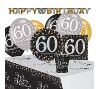 Set Compleanno Brillanti Festeggiamenti Oro 60 Anni
