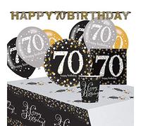 Set Compleanno Brillanti Festeggiamenti Oro 70 Anni