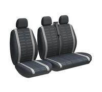 Set completi coprisedili auto Per Opel Per Movano Per Vivaro 2 E 1 Coprisedili Furgoni Protettivi Sedili Auto Coprisedili(3 posti GRIGIO)