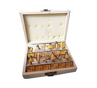 Set Completo 12 Frese Fresa Punte Rotanti Fora Legno con Custodia Contenitore Codolo 6mm INGCO PROFESSIONAL per scanalature rifiniture legname