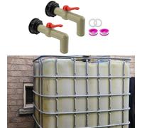 Set completo 2 pezzi rubinetto in plastica per collezione acqua piovana 1000L co