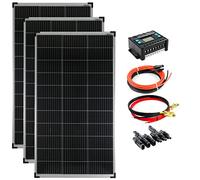 Set completo 3 x 140 Watt pannello solare regolatore di carica fotovoltaico impianto isole