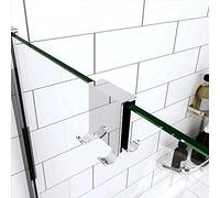 Set completo 4 Ganci porta-accessori adattabile box doccia vetro 8-10mm