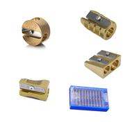 SET COMPLETO 4 stili di temperamatite in ottone Mobius + Ruppert (M+R)