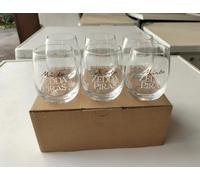 Set Completo, 6 Bicchieri di Vetro, Liquore Mirto di Sardegna, Zedda Piras Nuovi