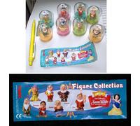 SET Completo 8 Mini Figure BIANCANEVE e 7 NANI Disney CON CAPSULA Originali TOMY