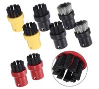 Set completo 8 spazzole in nylon e acciaio per pulitori a vapore per karcher