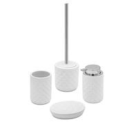 Set completo accessori bagno bianco in ceramica Cristal
