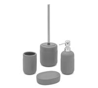 Set completo accessori bagno grigio in ceramica Cup