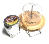 Set Completo Affetta Formaggio Intero Forma Tete De Moine Classic Originale Cappa