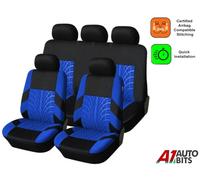 Set Completo Anteriore Posteriore Blu Coprisedili Auto Protezioni Universale