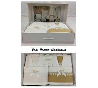 Set Completo Bagno Asciugamani Accappatoio 8pz Ferlen Loredana Made in Italy
