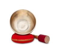 Set Completo Campana Tibetana Terapeutica XDrum H/700g - Battuta a Mano per Chakra Corona (Sahasrara) - Tonalità H - Diametro 17,5 cm - Peso 700 g - Include Cuscino e Bacchetta.