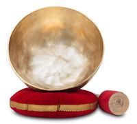 Set Completo Campana Tibetana Terapeutica XDrum Nota C Grande - accordata in C - per Chakra Radice (Muladhara) - ca. 30 cm Ø - peso ca. 2800 g - lega di bronzo fatta a mano - con cuscino e battente