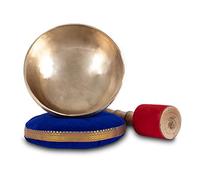 Set Completo Campana Tibetana Terapeutica XDrum Tonalità D - accordata in D - per Chakra Sacrale (Svadhisthana) - ca. 23 cm Ø - ca. 1300 g - lega di bronzo fatta a mano - con cuscino e battente
