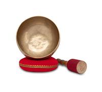 Set Completo Campana Tibetana XDrum Omshanti 17 cm - Peso: 900g - fatto a mano in India - ideale per meditazione e terapie - include cuscino e battente abbinati