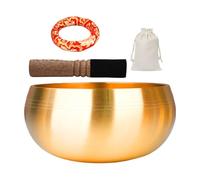 Set Completo Campane Tibetane Con Martelletto E Borsa Per Trasporto in Pelle Per Meditazione Yoga Consulenza Sonora Campanello Per La Consapevolezza