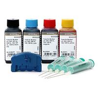 Set completo Chipresetter con 4 x 100ml di inchiostro refill, inchiostro per stampante compatibile con Brother LC-223, LC-225, LC-227, LC-229 cartucce d'inchiostro, Brother DCP-J 4120, MFC-J 4420, J 4425