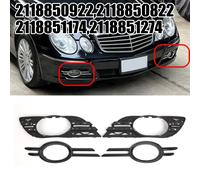 Set Completo Copri Assetto Cromato per Fendinebbia Anteriore MB E 0609