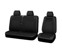 Set Completo Copri Sedili Auto Per Vivaro Per Peugeot Per Partner Per Golf 3 Per Vito Per Van Per Opel Per Vivaro 1 + 2 Coprisedile In Pelle PU(PU BLACK)