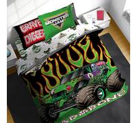 Set completo copripiumino Sunny Side Up Monster Jam - Set biancheria da letto per bambini da 7 pezzi, include lenzuola e federa - Set letto in mi