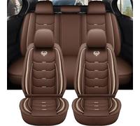 Set Completo Coprisedili Auto Coprisedile Universale In Pelle Auto Per Peugeot 208 Per Insignia Per Ford Per Focus Per Ranger Coperture Interne Auto Seat Cover(Marrone)