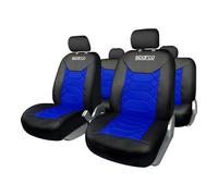 SET COMPLETO COPRISEDILI AUTO UNIVERSALI SPARCO NERO/BLU A NIDO D'APE - SPC1016